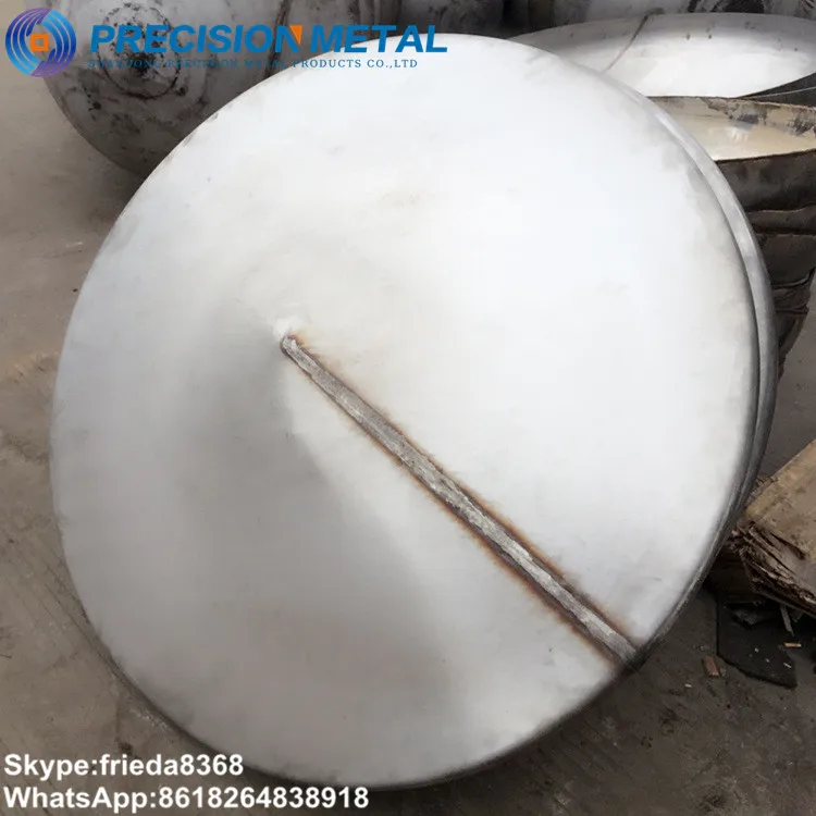 End cap for steel tube 36' conical hemispherical head cone shaped head