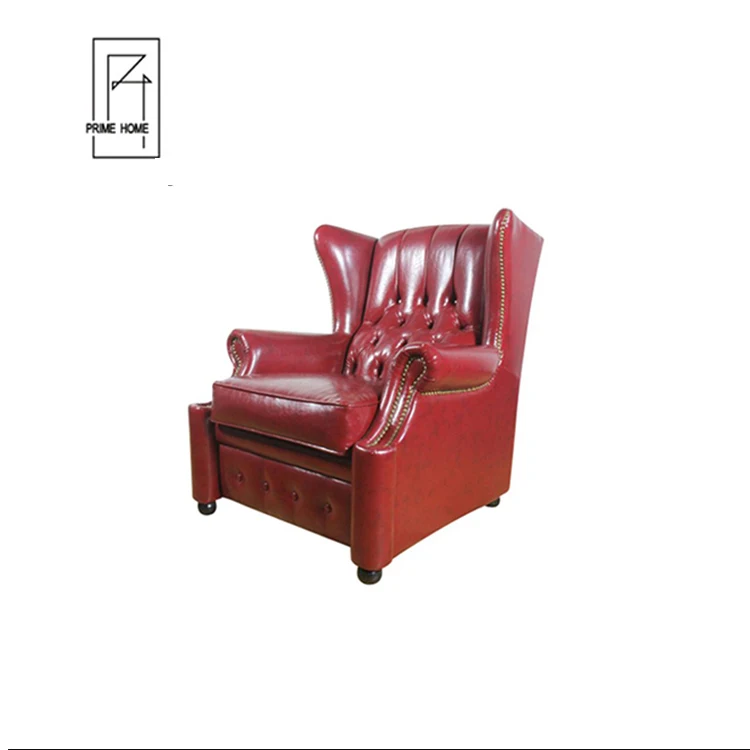 Antique French Modern Style High Back Button Tufted Wing Accent Chair,Antique Wooden Wing Back Chairs,Red Sofa Chair (60491111593)