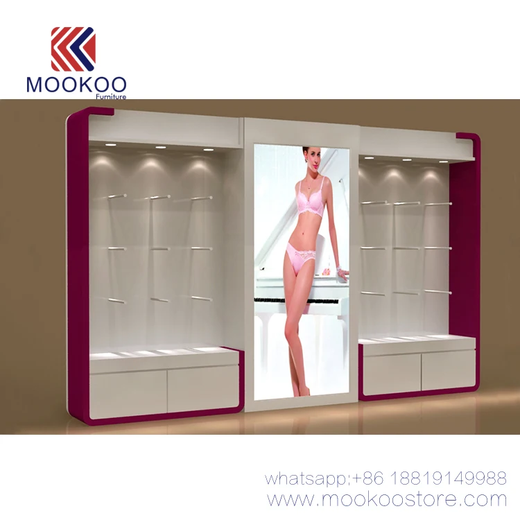 Wooden Display Cabinet For Bra Boutique Lingerie Store Showcase