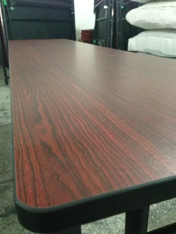 High top hotel meeting table melamine rectangle design folding banquet tables