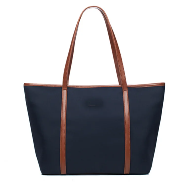 Custom Logo Open Closure New Style Fashionable Women Durable Water Resistant Classical Extra Large Solid Pattern Tote Handbag