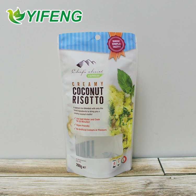 Professional Matt White Ziplock Plactias Stand Up Pouch With Zipper For Food Product Bags