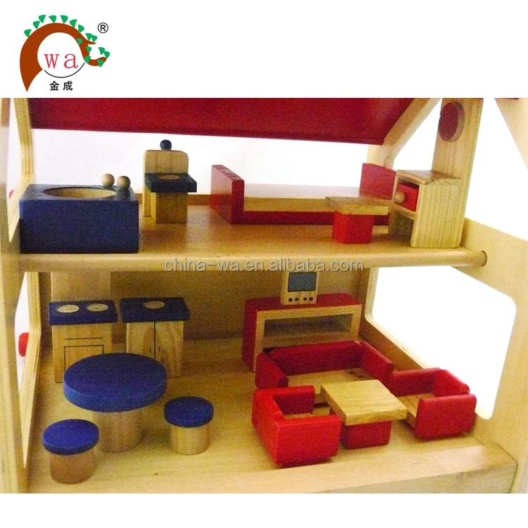 DIY Детский маленький деревянный игрушечный кукольный домик