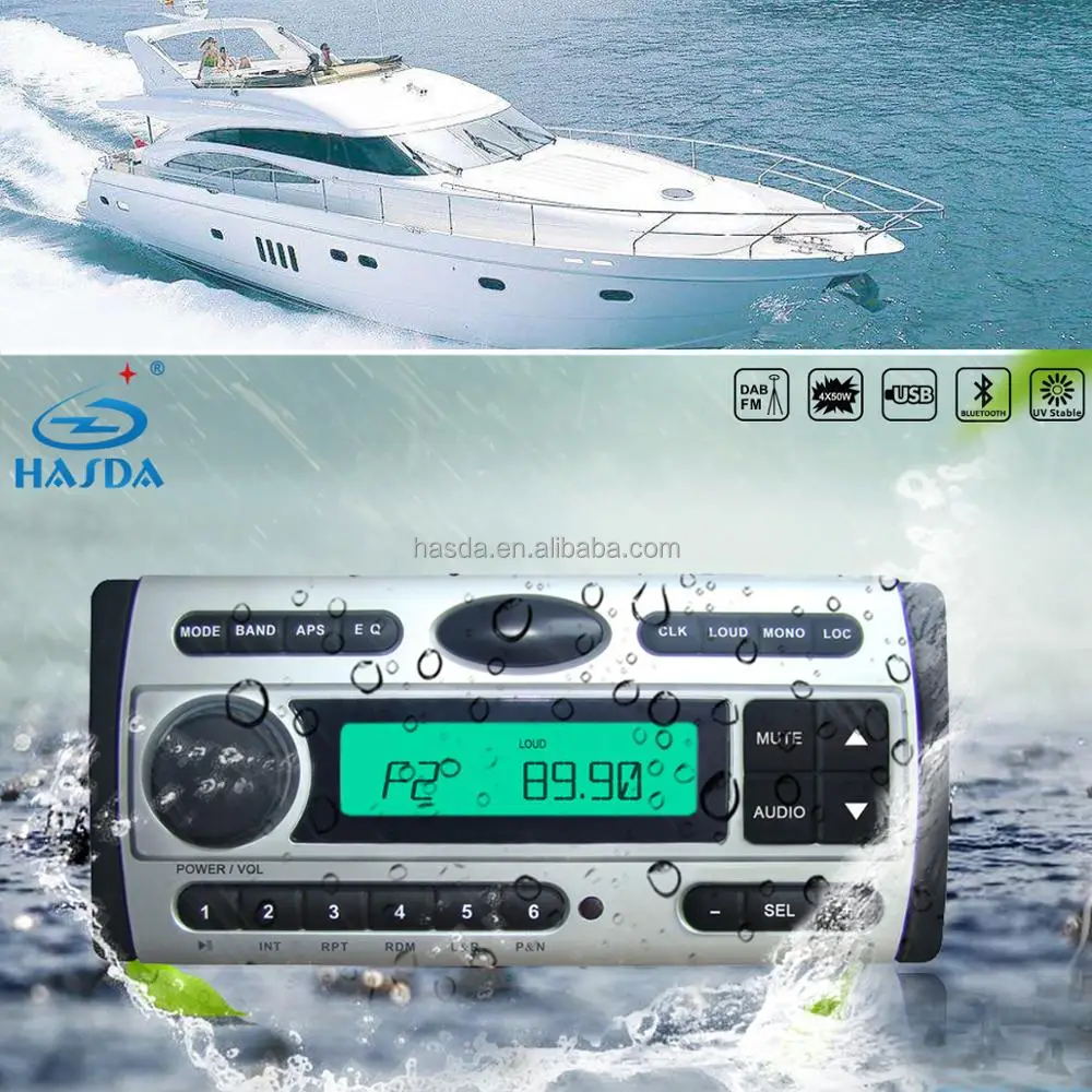  Shenzhen поставщик оптом морской водонепроницаемый mp3 CD DVD плеер FM радио для автомобиля яхты сауны спа душевой комнаты ванной atv