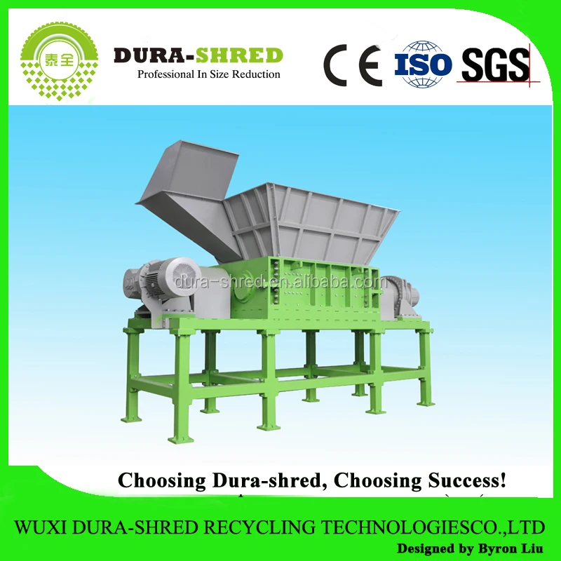 Double shaft shredder Best !!!Dura-shred American Standard recycled tires rubber powder price