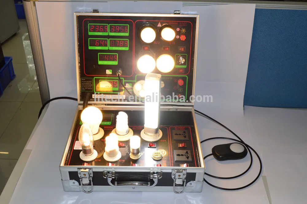 Digital led light show case multi-funtion power meter led testing device