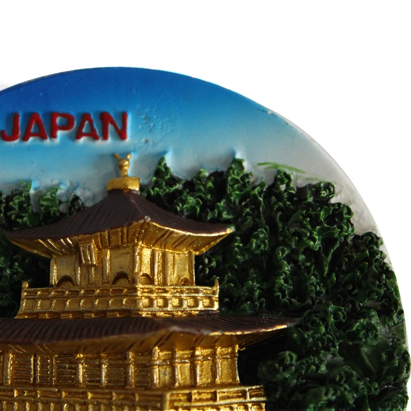 Limited Promotion polyresin Japan  Building round soft fridge magnet