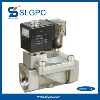 Pneumatic solenoid valve water level control valve SPU225-08A DC12C stainless steel electromagnetic valve for water air oil gas
