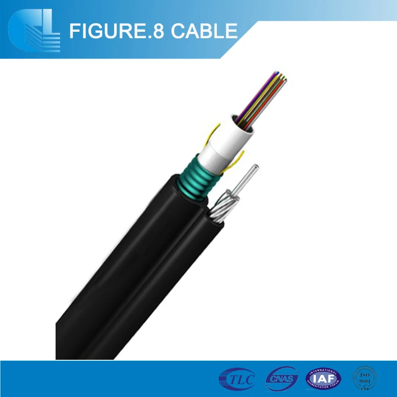 Free stranded figure 8 aerial g.652 d outdoor 24 core fiber optic cable