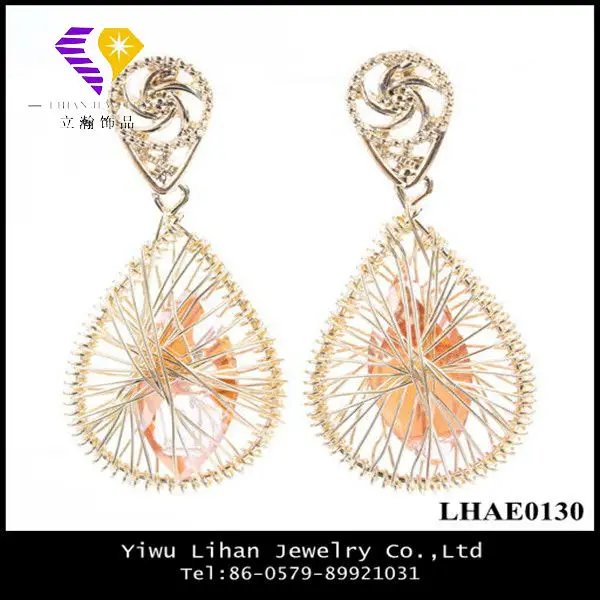 2014 Новый дизайн Crystal ювелирные изделия серьги моде золотые серьги