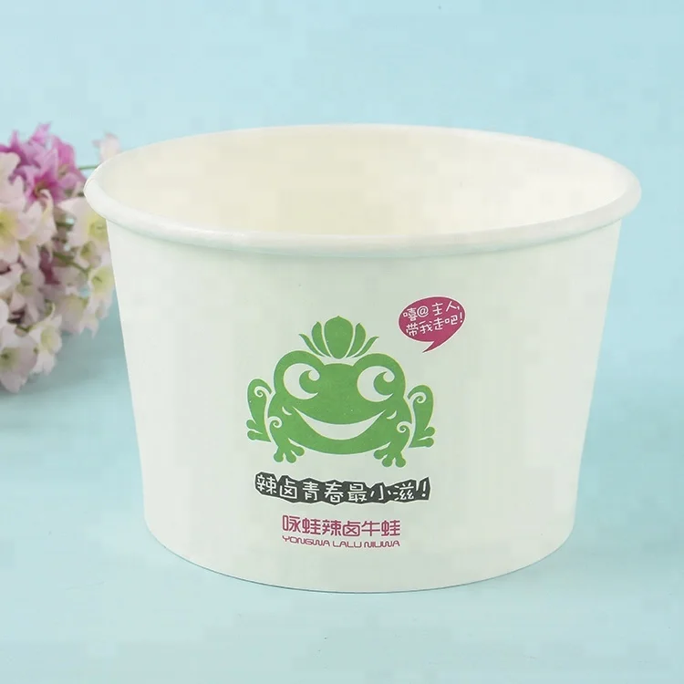
Custom Printed Bowl for Dessert Noodles Soup Salad Paper Bowl 