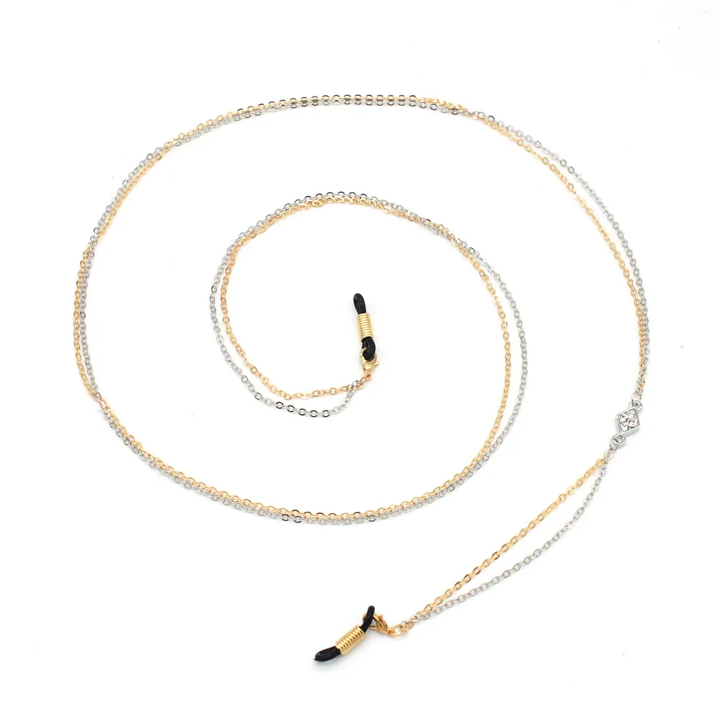 Wholesale  Silver Gold Eyeglass Chain Silver Glasses Chain Rustic Beaded Sunglass Holder chain