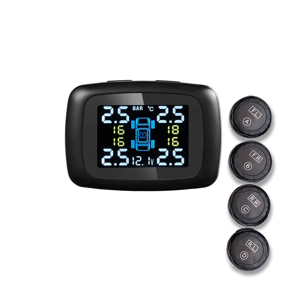Adjustable Monitor Cigarette Lighter Car TPMS Mini Sensors Tire Pressure Monitoring System