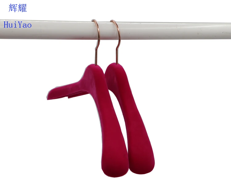 Velvet cloth hanger velvet coat hanger velvet plastic suit hangers