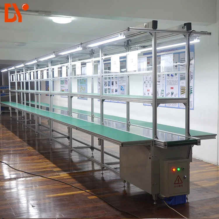 DY1128 Double Face Belt Conveyor System ESD LCD TV bench assembly line for industrial production
