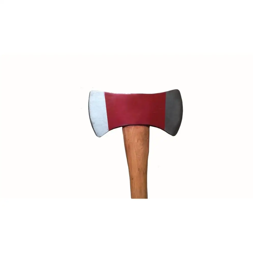 
Double bit axe with wooden handle 