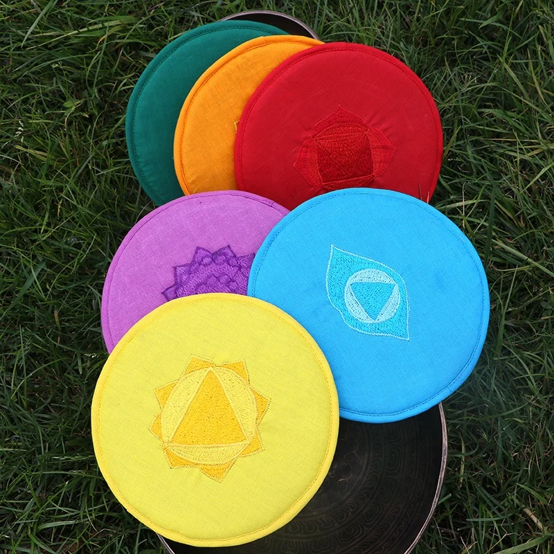 
Singing bowl accessories seven color chakra pad pillow 