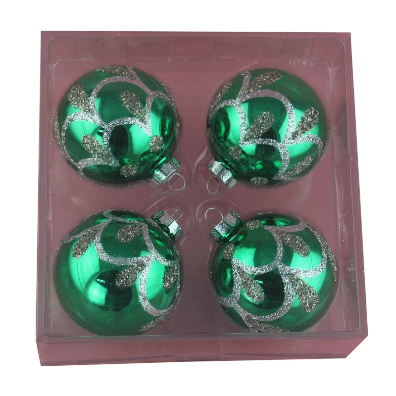 
Wholesale hanging baubles glass christmas ball sets for christmas decorations 
