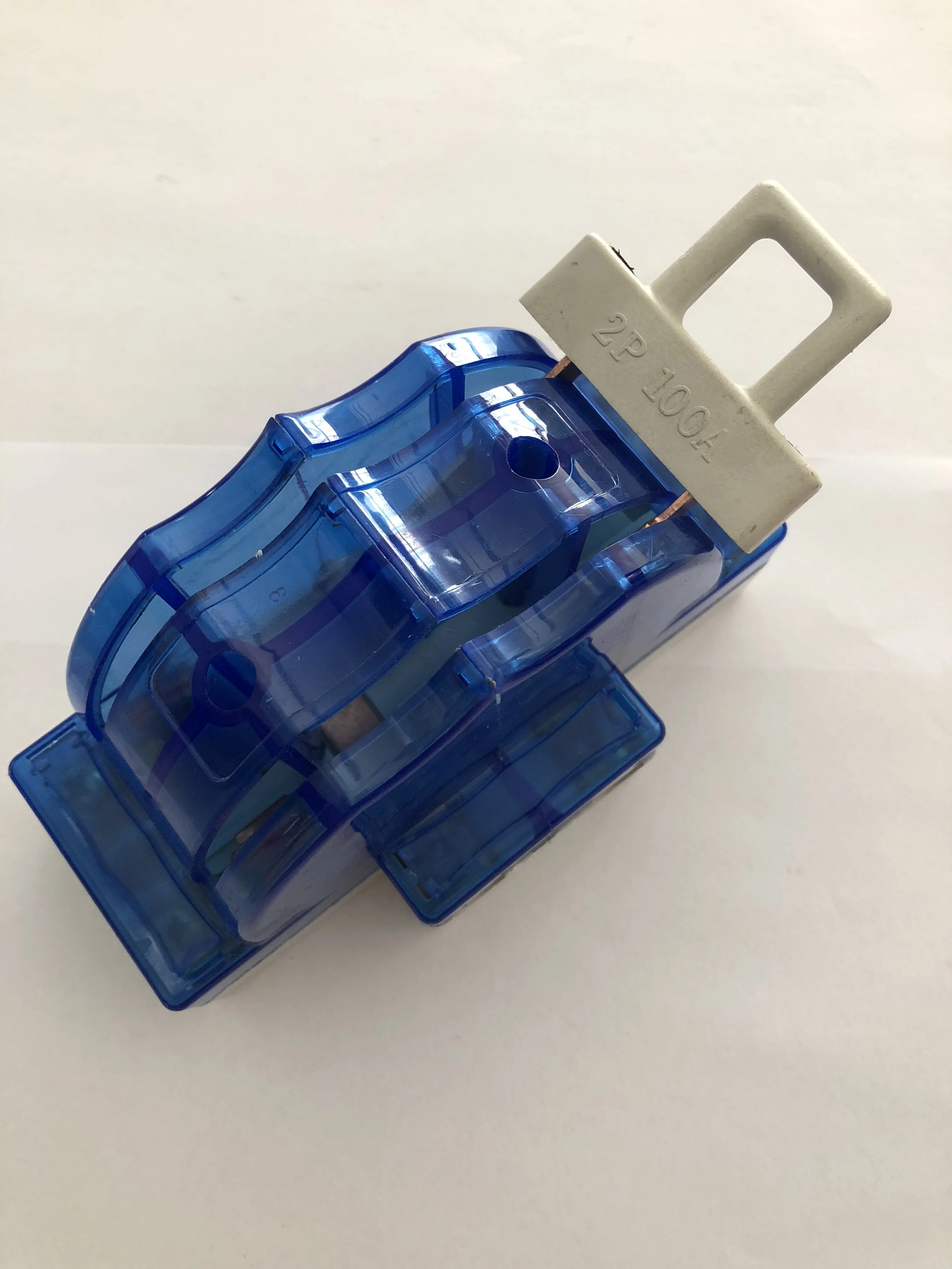 China Manufacturer BLUE Or WHITE TRANSPARENT WAVE 2P32A- 4p225A 380v  Double Pole Knife Switch Change Over knife switch