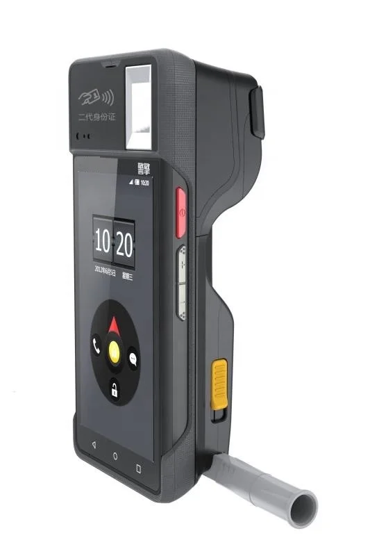 handheld PDA with alcohol tester printer and barcode for Traffic police
