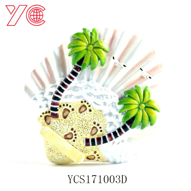 
YCS16807A Tenerife words sun tree and parrot spain customised fridge magnet polyresin souvenir 