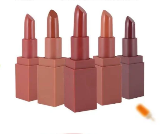 Оптовая продажа, халяльная водостойкая матовая кремовая металлическая помада с блестками от частного бренда