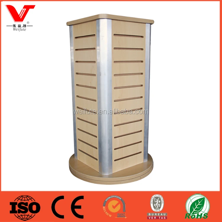 Rotating Wooden Countertop Key Chain Display / countertop jewelry display rack