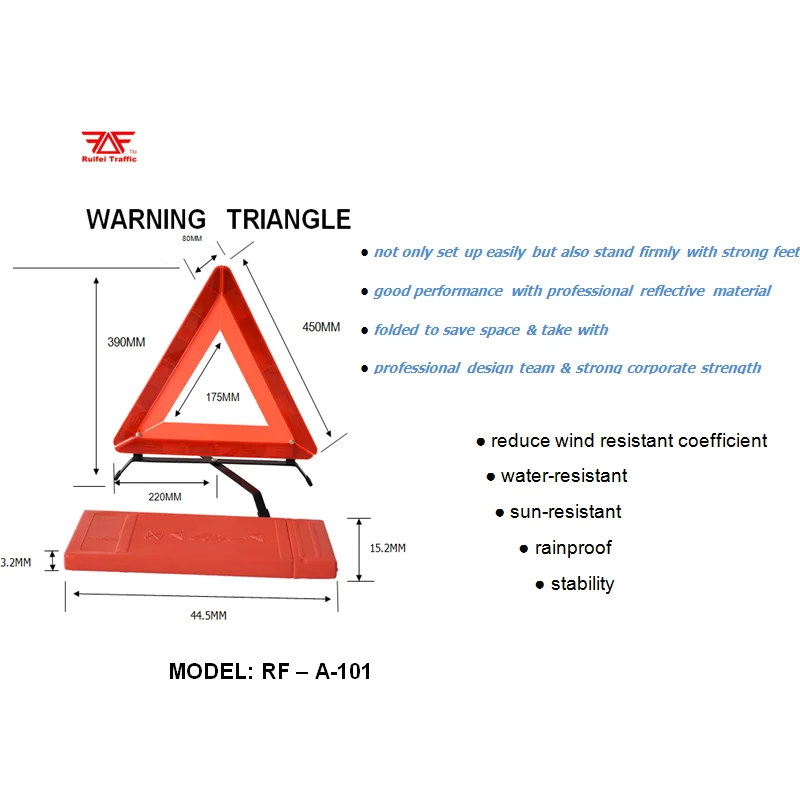 best cost performance warning triangle for car emergency safety reflector warning triangle warning triangle labels