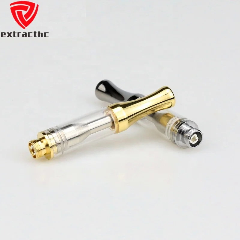 
Gold 510 oil cartridge glass vape pen disposable vaporizer atomizer empty co2 oil carts for thick/co2/cbd oil 