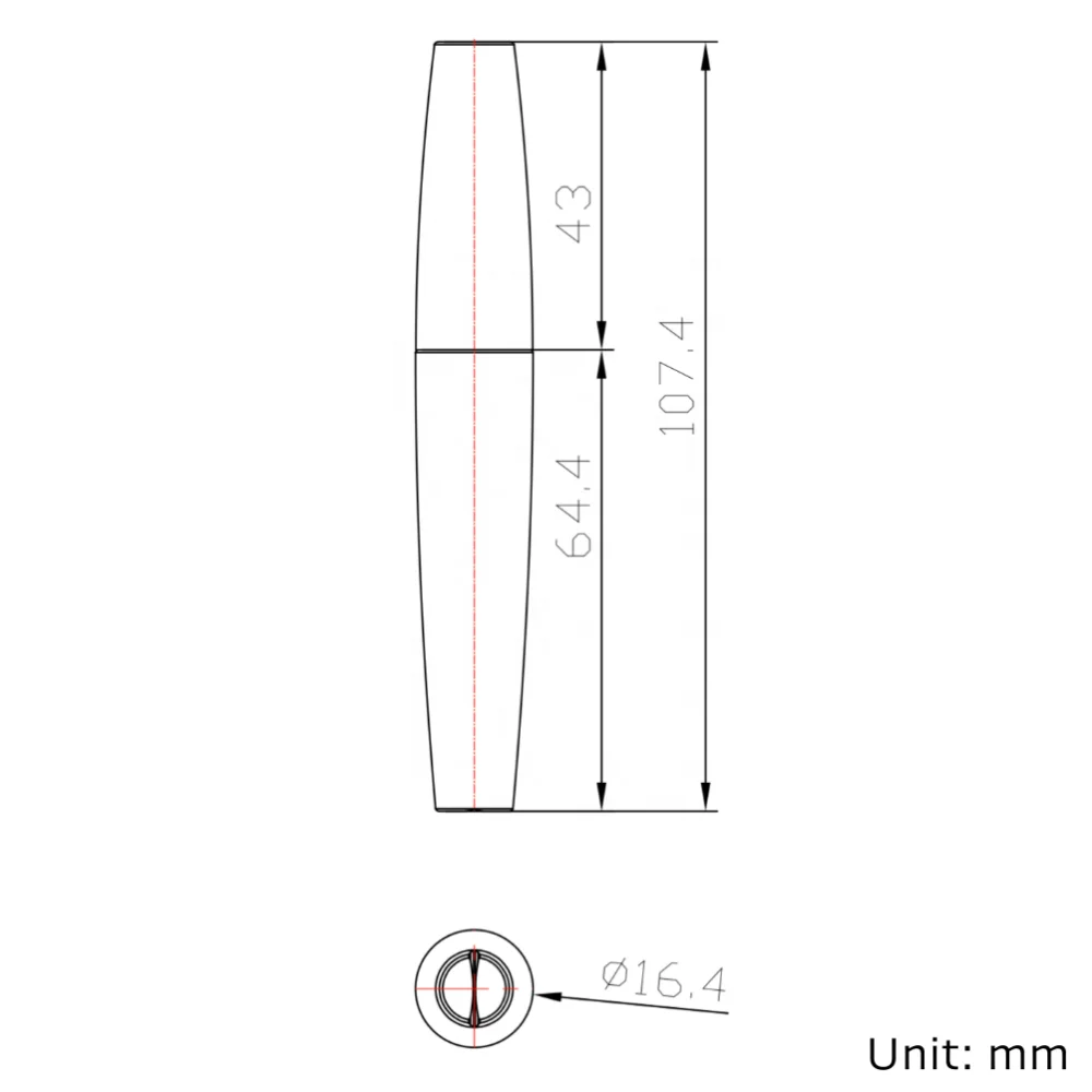 [7.2ml] Empty Matt Gold Plastic Mascara Tube Packaging with Brush (M-085)