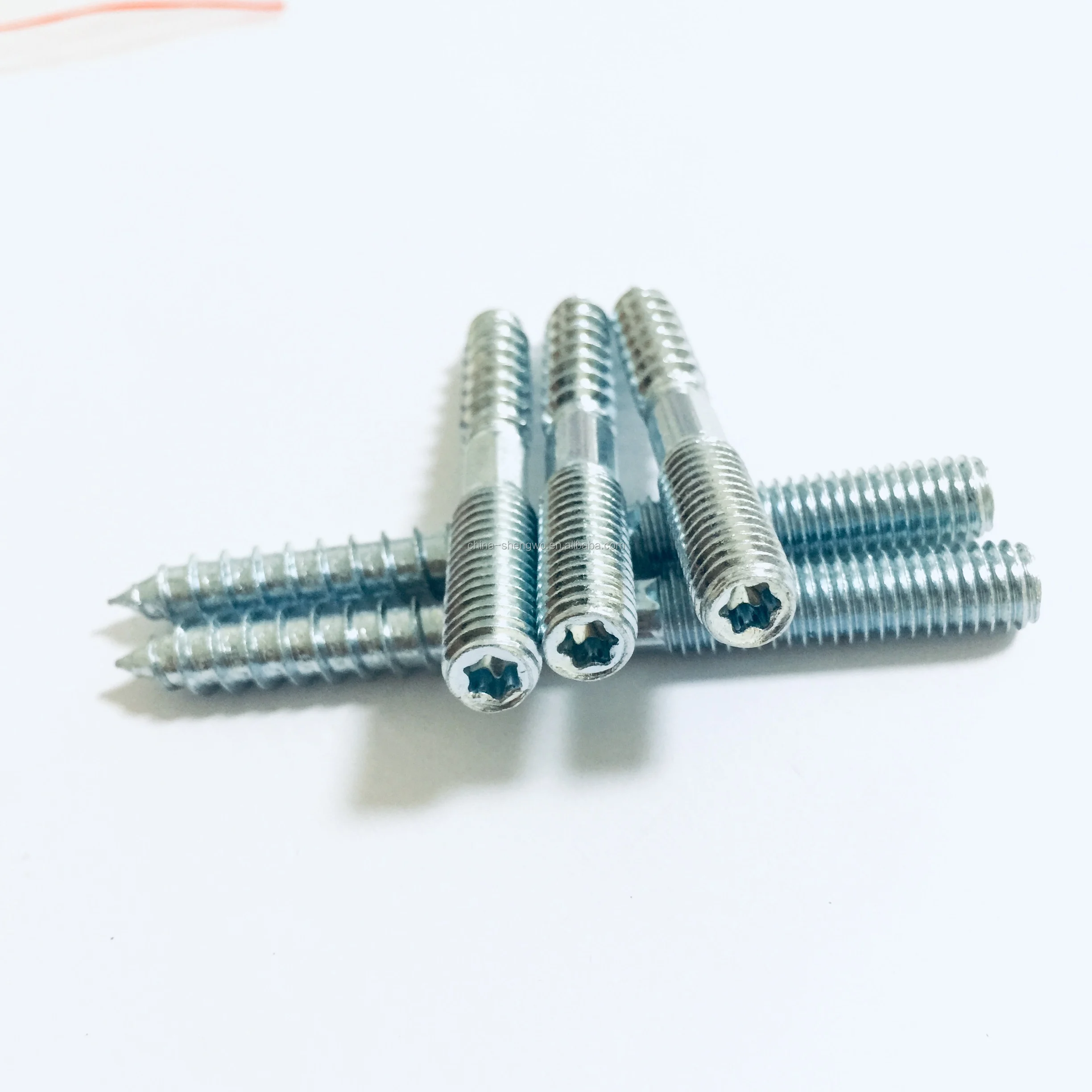 double head threaded hanger bolt screw
