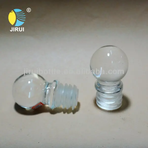 glass ball shaped cork stopper for bottle