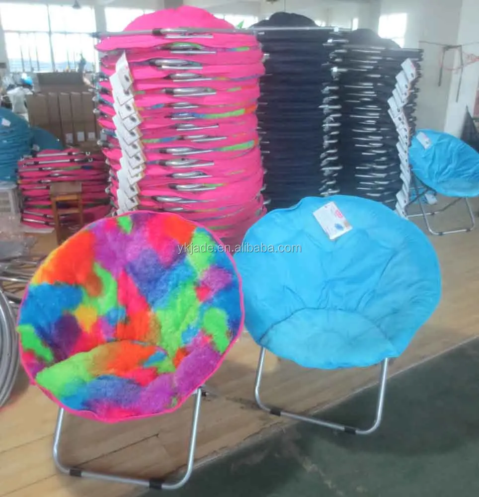 Folding print sports moon chair for promotion Outdoor setting travel metal folding portable planet chair