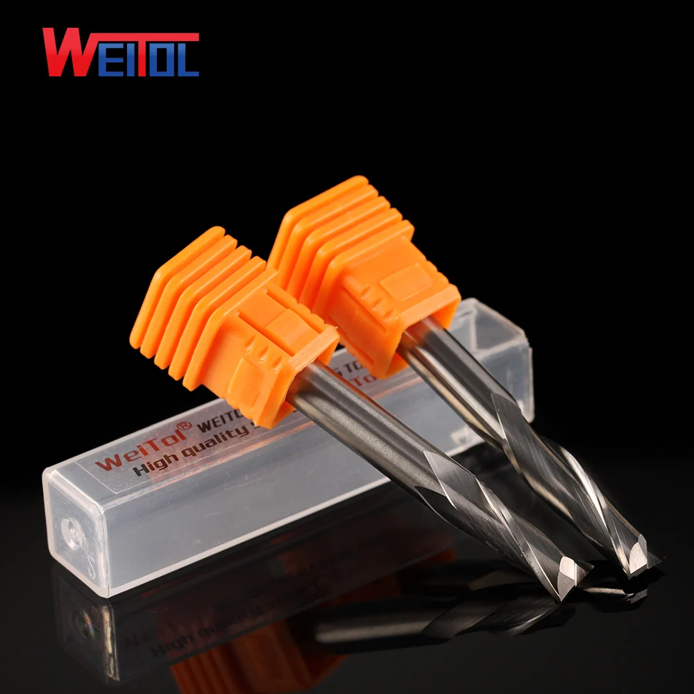 WeiTol 6mm carbide two flutes spiral cutter cnc milling tool bit milling tools cutters