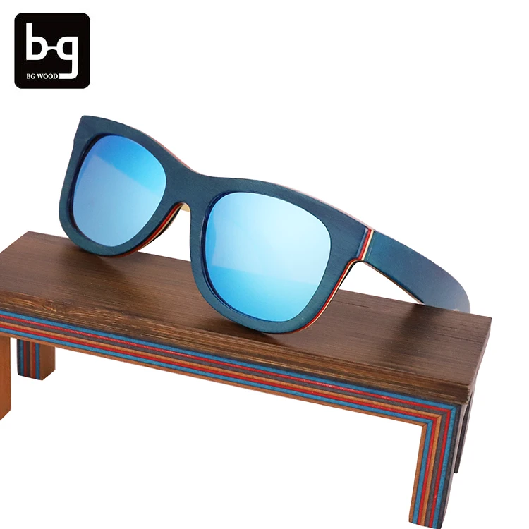 Uv400 Sun Glass Polarized Italian Design Ce Skeateboard Dropshipping Wooden Sunglass