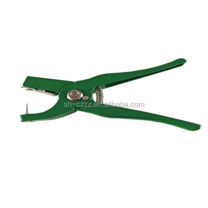 veterinary animal ear tag applicator for vet and animal using