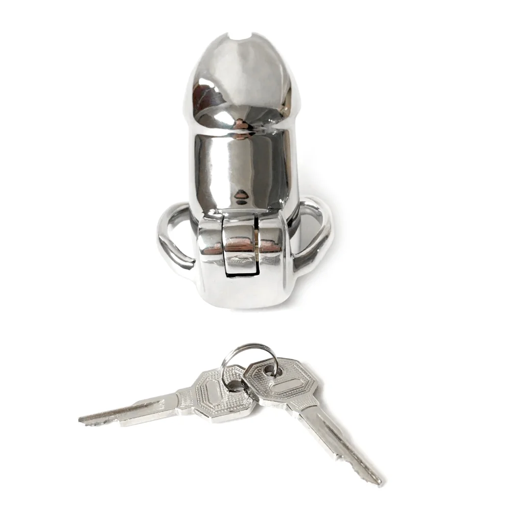 Newest male bird lock chastity device stainless steel cock ring cage men penis cages cbt toy devices sex products for adults