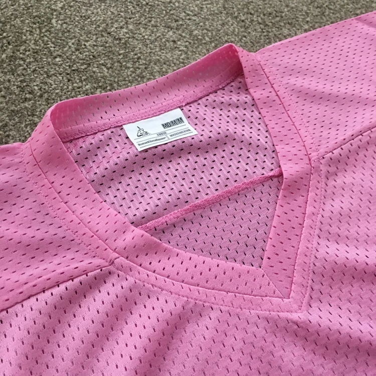Pink polyester fabric custom blank practice ice hockey jersey