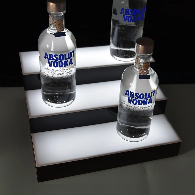 Modern led wine bottle acrylic spoons and forks display stand for 4-9pcs