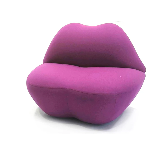Modern style fabric sofa 1 seater  sex sofa chair  Lip chair