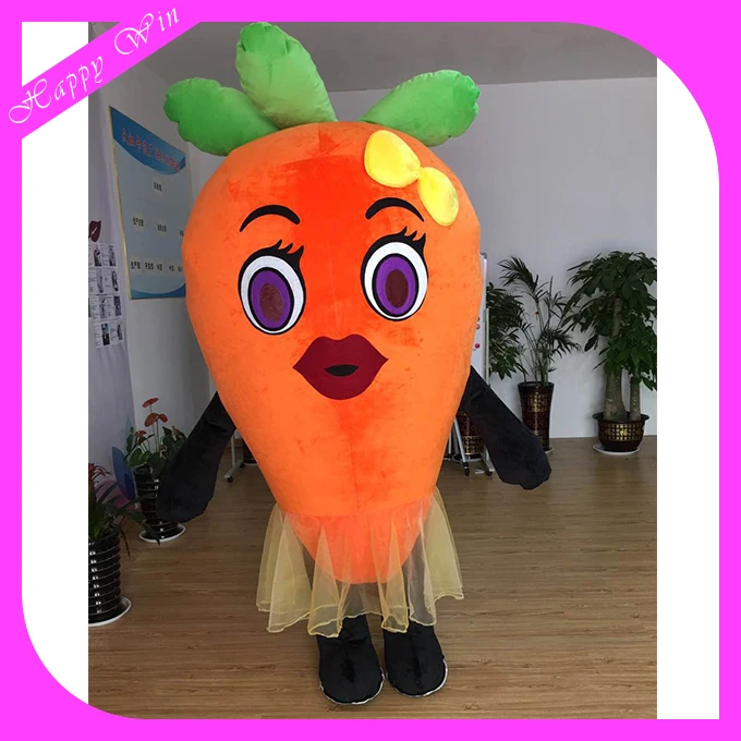 Customized softy inflatable plush carrot mascot costumes advertising carrot walking costumes for sale