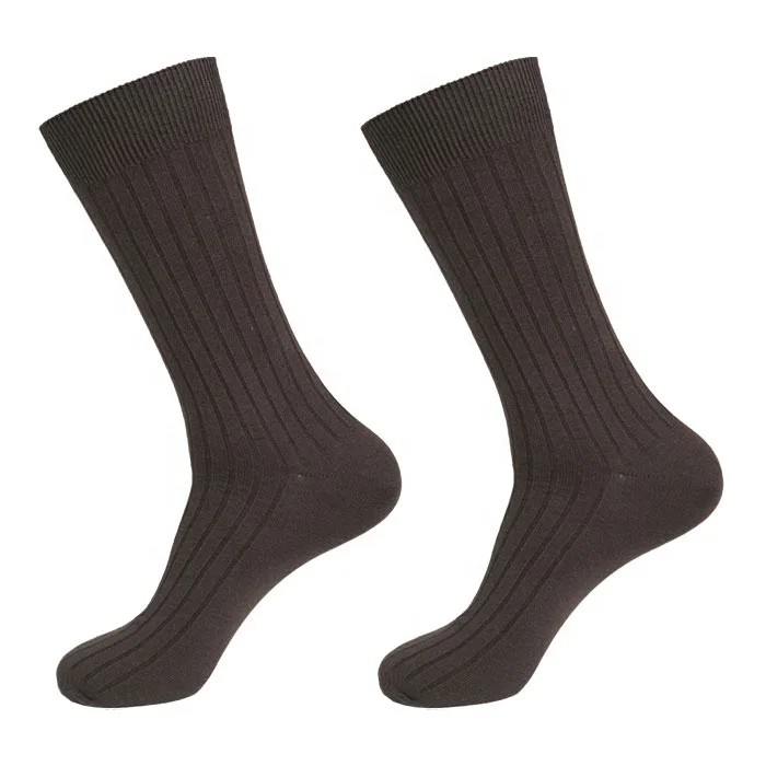 2018 Winter Thick Ribbed Boot Cuff Purple Stripes Mens Custom Mid Calf boot Socks