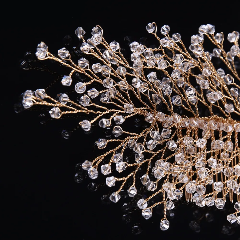 Copper Alloy Tree Shape Wedding Crystal Hair Comb Bridal Hair Comb