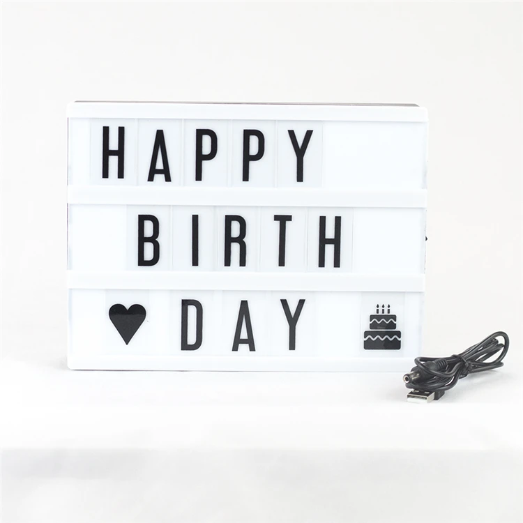 A5 Light Box Cinema Color Changing Educational Toys With Letters Led Letter Light Box