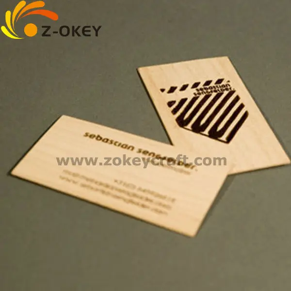 
customized Laser Cut and Engrave Wooden Business Card 