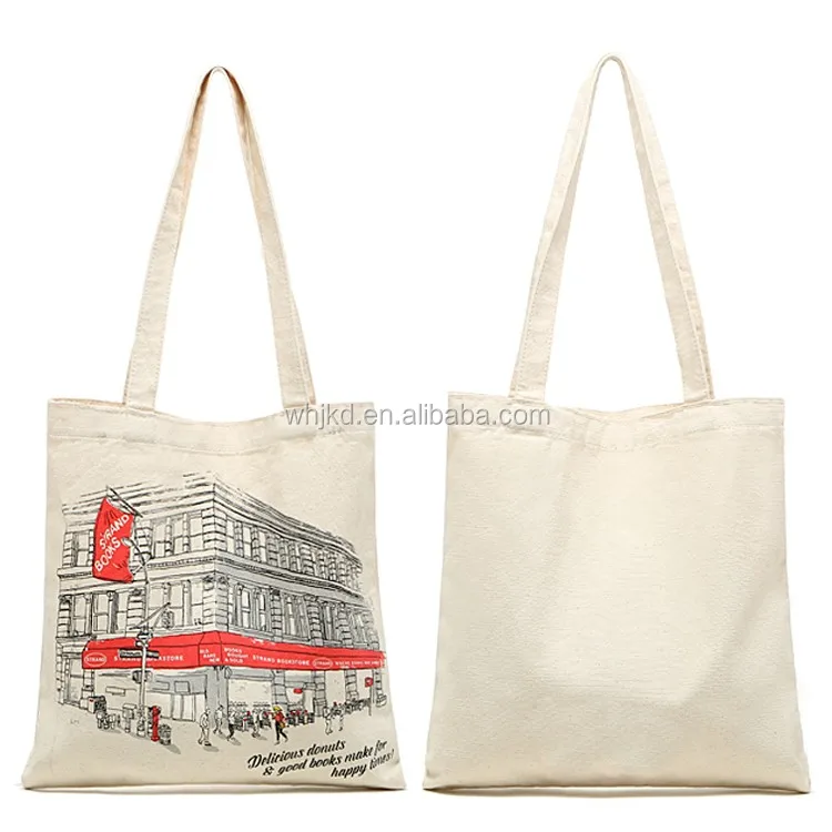 Customized design tote bags with custom printed logo tote bag cotton canvas