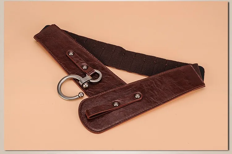 
2019 Fashion ladies dress wide belt leather woman elastic waist belt 