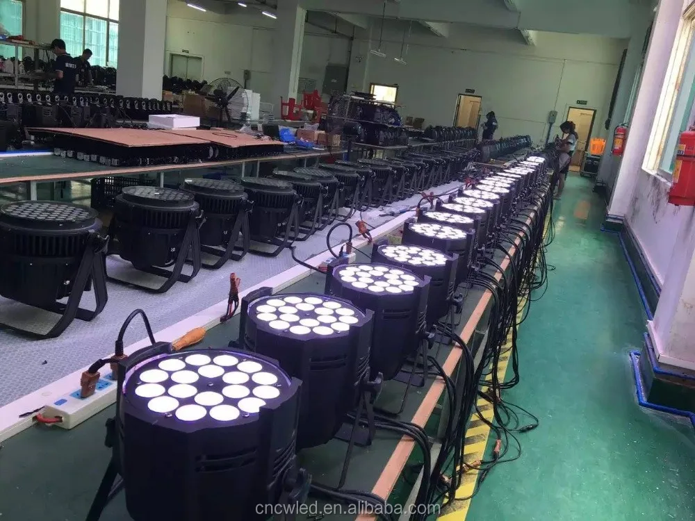 Stage Lighting Professional 18pc Led Par Rgbw 4 in 1 Light DMX512 COOL WHITE ROHS Ip33 Ce