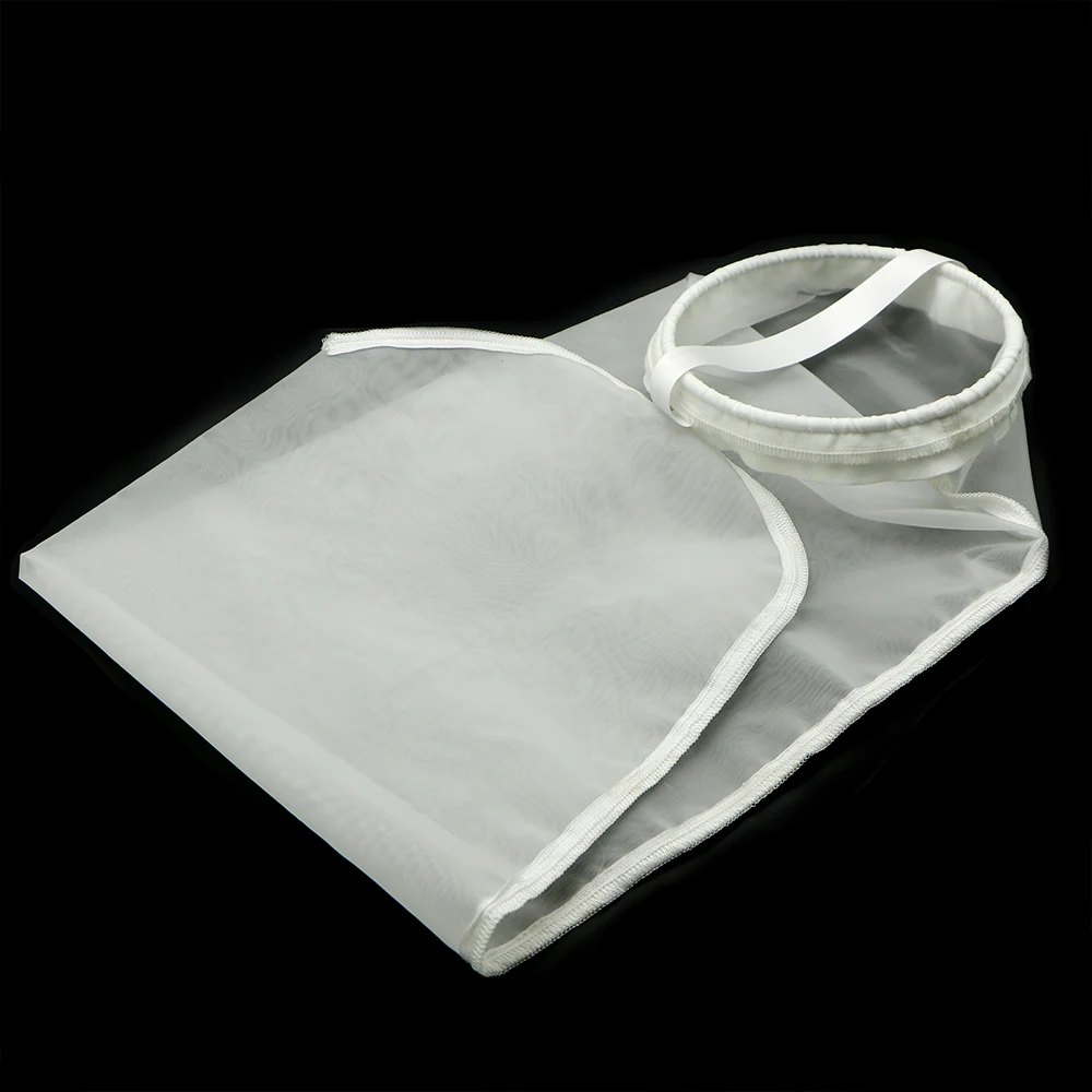 white nylon filter bag for  chemicals filtering round neck  size customization
