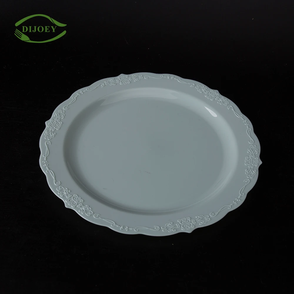 Оптовая продажа, дешевые экологически чистые свадебные тарелки ps fancy, одноразовые пластиковые тарелки, 25 шт., 7,5 дюйма, 25 шт., 10,25 дюйма